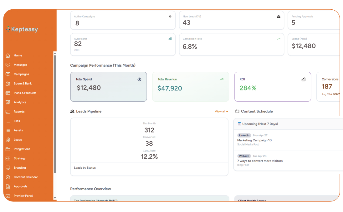Marketing app preview